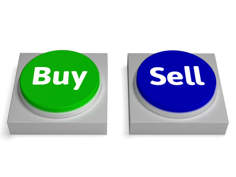Buy Sell Buttons Showing Buying Or Selling
