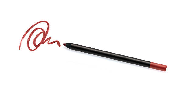 Swirlly cosmetic drawing by a resting eyeliner
