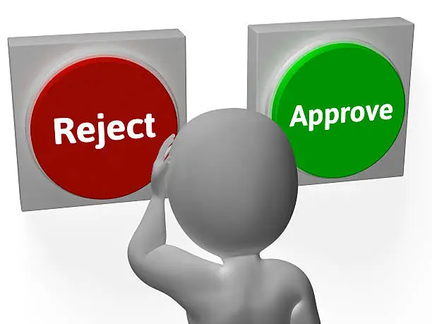 Photo of Reject Approve Buttons Show Refusal Or Accepted