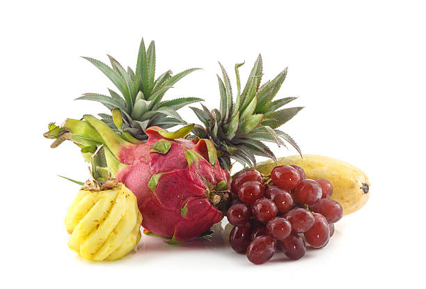 istock Group of fresh fruits on white 465292326