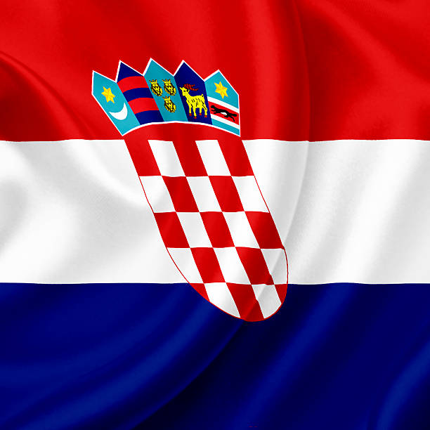 istock Croatia waving flag 465295075