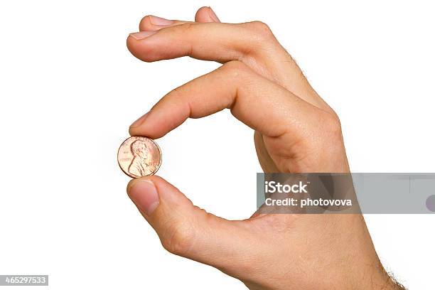 Mans Hand Holding Coin Stock Photo - Download Image Now - Adult, Business, Close-up