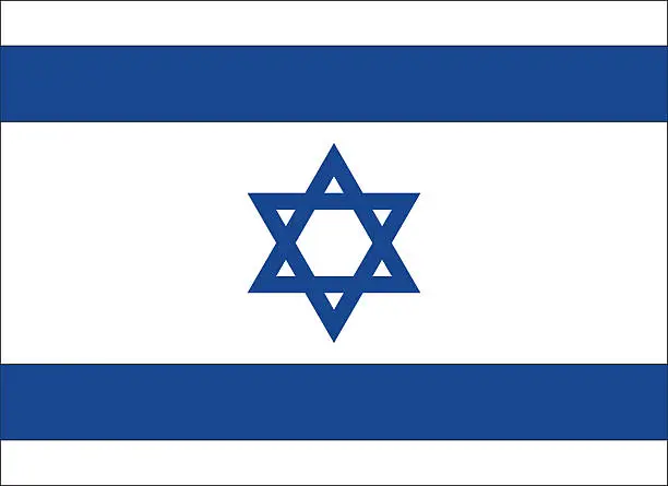 Vector illustration of Flag of Israel