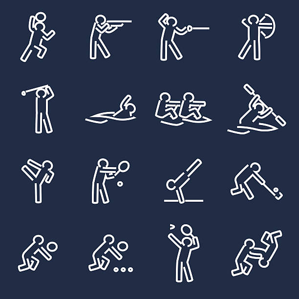 Sport Vector file of sport icon beach volleyball olympics stock illustrations