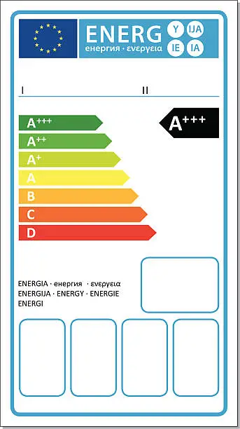 Vector illustration of Energy efficiency label