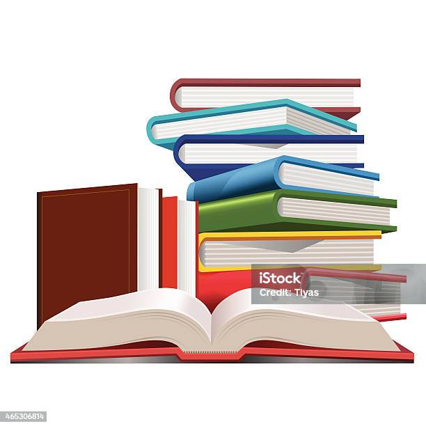 Books Collection Stock Illustration - Download Image Now - Book, Stack, Heap