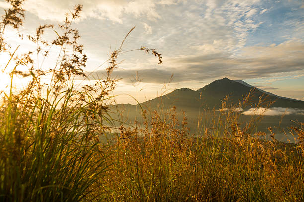 istock Sunrise over lake Batur 465307166