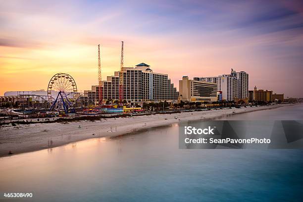 Daytona Beach Florida Beachfront Stock Photo - Download Image Now - Daytona Beach, Florida - US State, Urban Skyline