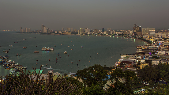 Pattaya viewed from Naklua to Pratumnak