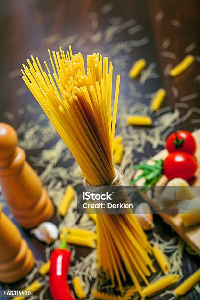 Pasta Spaghetti Stock Photo - Download Image Now - 2015, Backgrounds, Brown