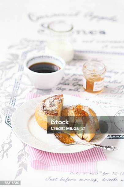 Cinnamon Roll Stock Photo - Download Image Now - 2015, Baked, Baked Pastry Item