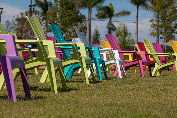 istock Colorful Adirondack Chair in a Park 465315793