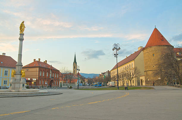 istock Virgin Mary statue in front of the Zagreb cathedral 465315923