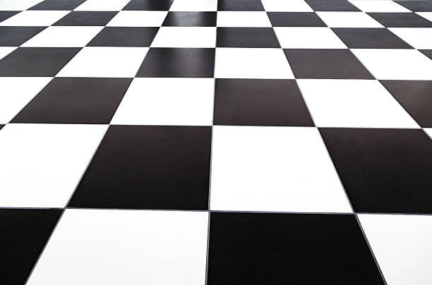 chess styled floor stock photo