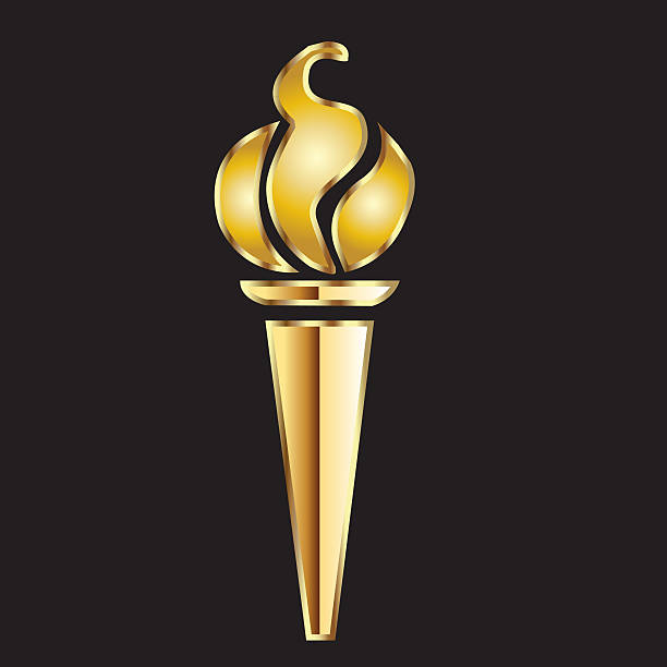 810+ Golden Flaming Torch Stock Illustrations, Royalty-Free Vector