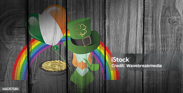 Composite Image Of St Patricks Day Graphics Stock Photo - Download Image Now - 2015, Celebration, Clover