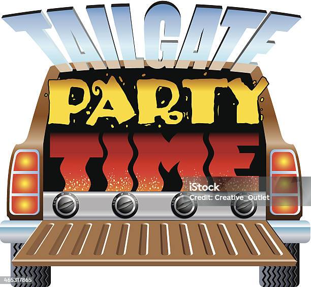 Tailgate Party Heading C Stock Illustration - Download Image Now - Tailgate Party, Car, Cut Out