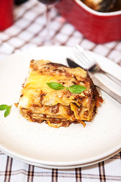 istock Piece of lasagna bolognese 465318259