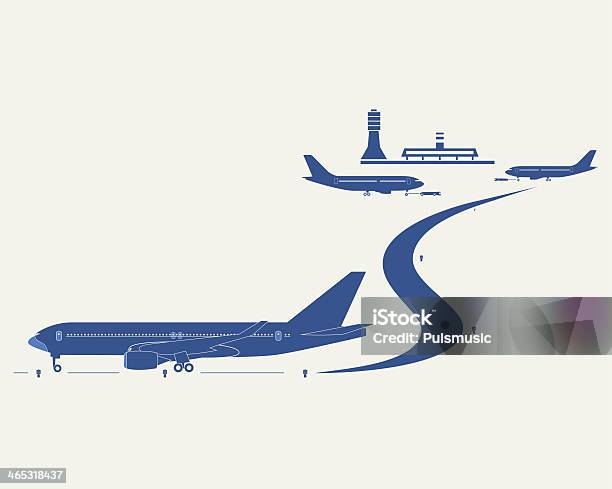 Flughafen Stock Vektor Art und mehr Bilder von Balkengerüst - Balkengerüst, Bauwerk, Design