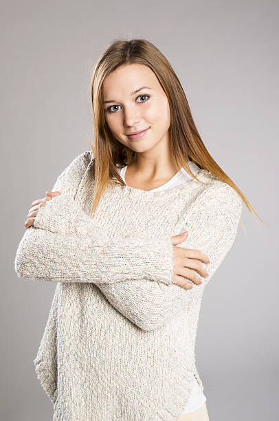 istock Beautiful woman in sweater 465318809
