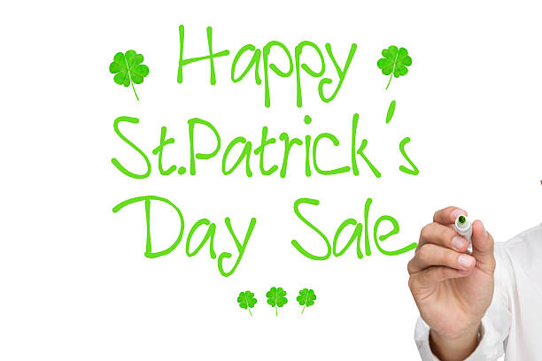 istock Composite image of man writing patricks day greeting 465319360