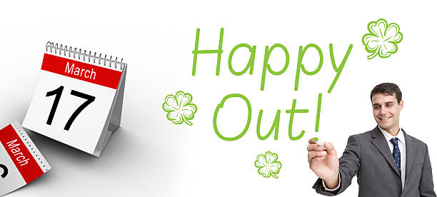 istock Composite image of young businessman writing something 465321754