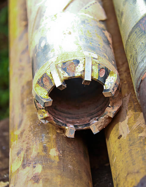 istock tungsten core bit and drilling pipe used in the mining 465322054