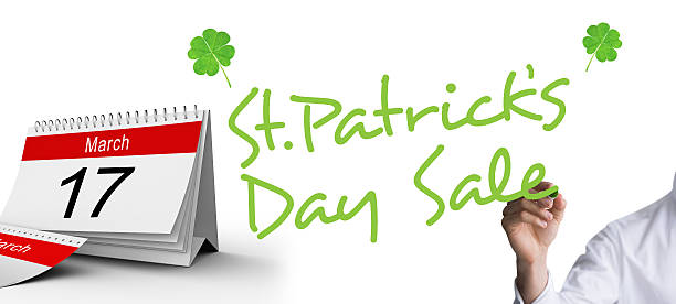 istock Composite image of man writing patricks day greeting 465322114