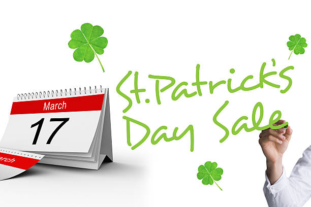 istock Composite image of man writing patricks day greeting 465322130