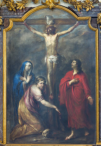istock Leuven - Paint of Crucifixion in Sint Jan de Doperkerk 465322607