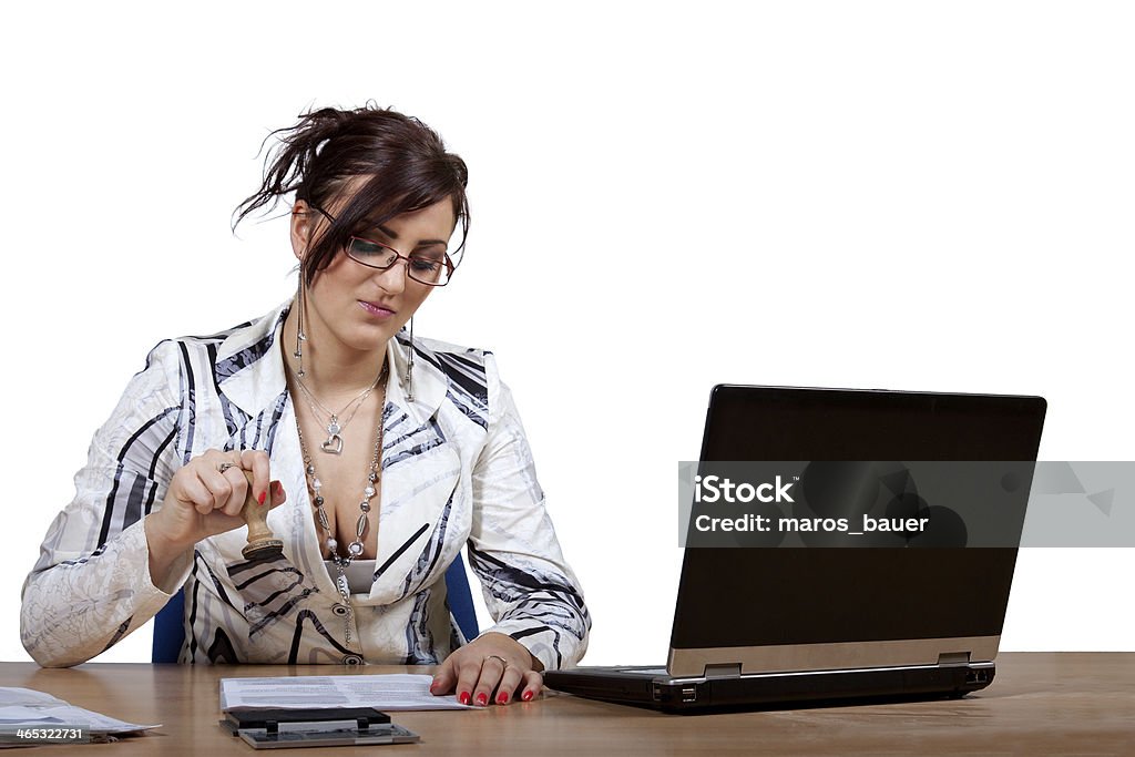 Jovem Trabalhador de escritório - Foto de stock de Acordo royalty-free