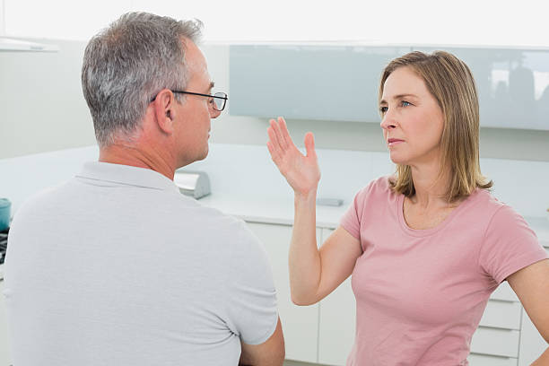 istock Unhappy couple having an argument in kitchen 465327500