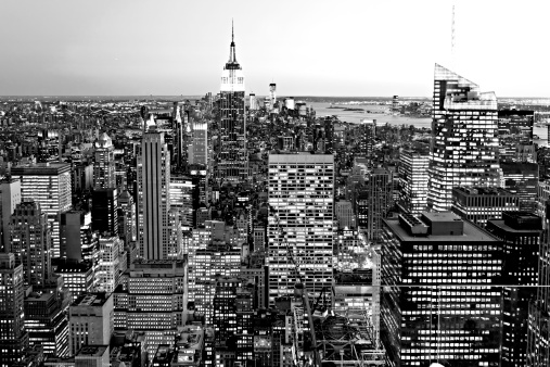 New York skyline - Black and white