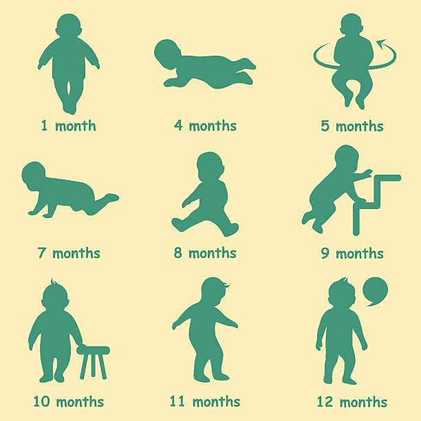 kuvapankkikuvitukset aiheesta vauvan kehityskuvake - crawling