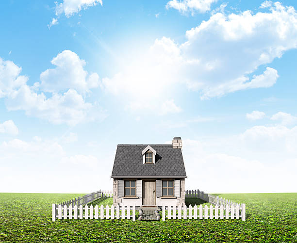 Cottage On Green Lawn