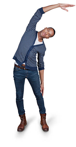 istock Young African American Man stretching 465334736