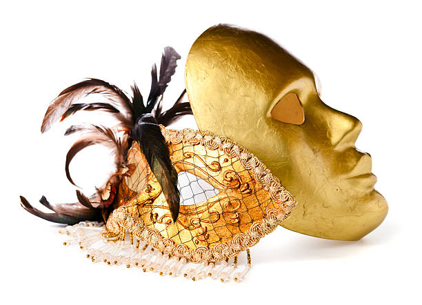 istock Venetian masks isolated on  white 465334837