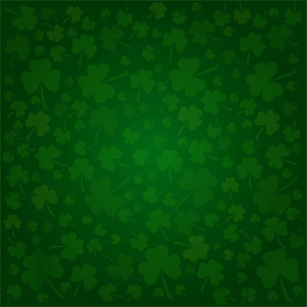 Illustrated clover background designed for St. Patrick's Day