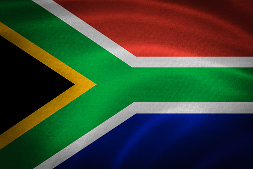 South Africa flag with 3d effect