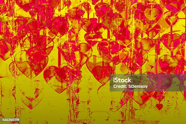 Heart On Grange Background Stock Photo - Download Image Now - Abstract, Anniversary, Celebration