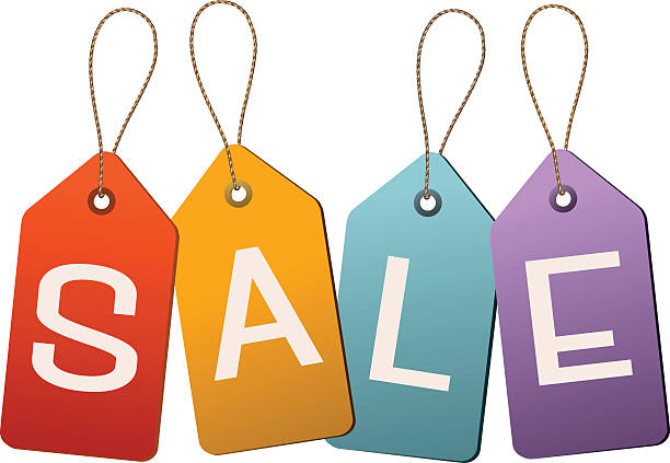 istock Sale tags. Concept of discount shopping. Vector 465341686