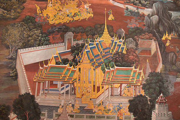 istock Traditional Thai style art with the story 465342951