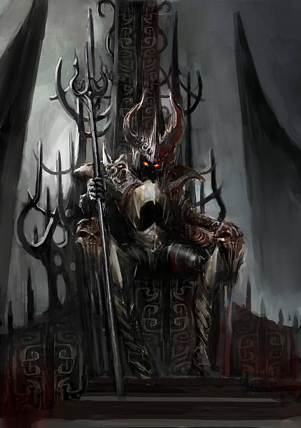 dark king vector art illustration