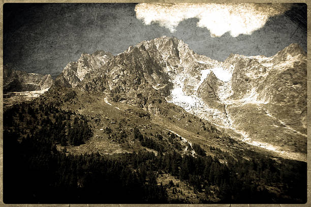 istock Old Postcard style, Italian Dolomites Rockies 465343579