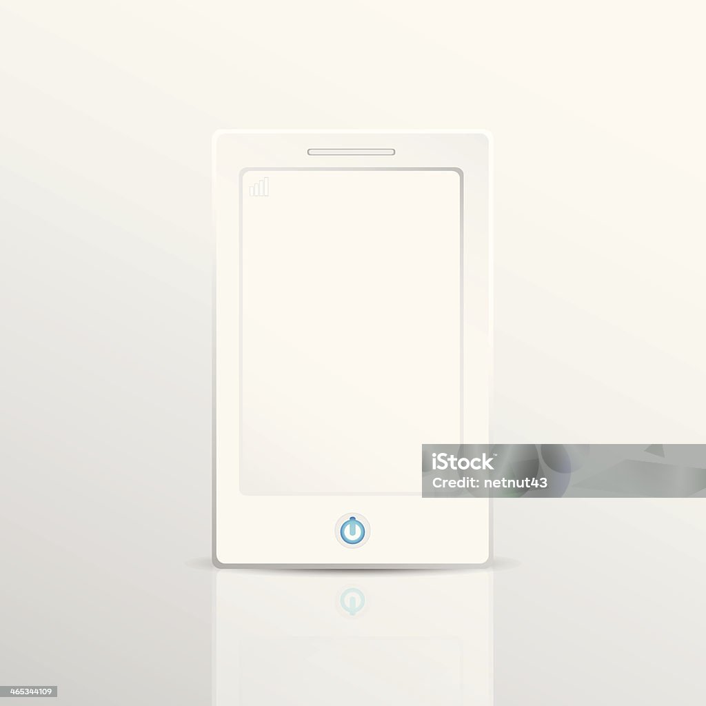 Blanco móvil vector de aislamiento - arte vectorial de Blanco - Color libre de derechos