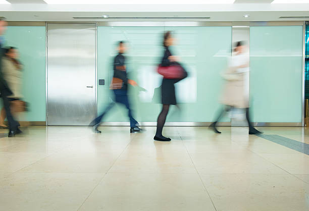 istock Blur Movement people in Rush Hour train station, London, UK 465346251
