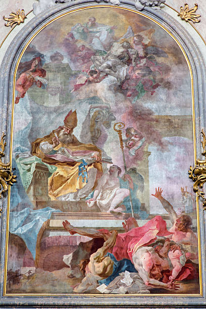 istock Jasov - Baroque panit of st. Augustine 465347397