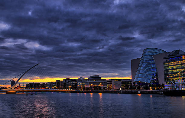 istock Samuel Beckett bridge and Convention Center in Dublin, Ireland 465347532