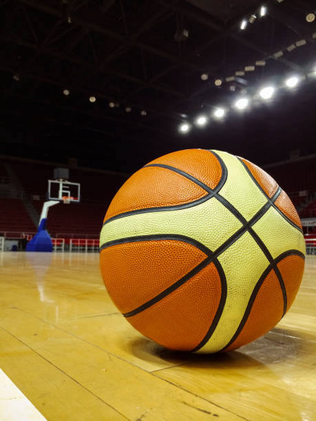 istock Basketball in Court 465351604