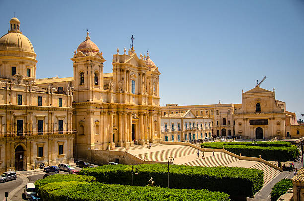 Noto, Sicily 17th century Baroque town of Noto on the east coast of Sicily. noto sicily stock pictures, royalty-free photos & images